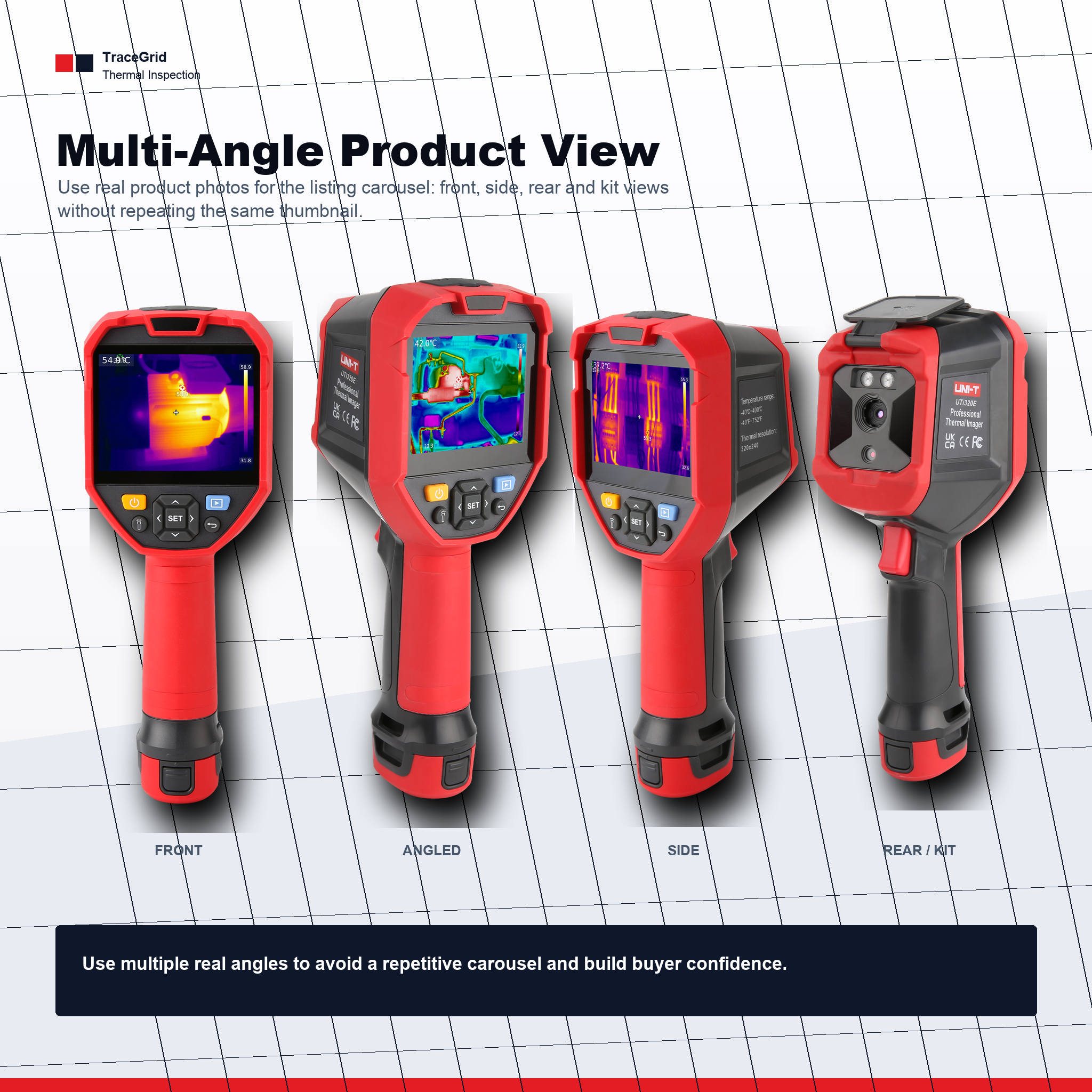 UNI-T UTi320E multiple angles